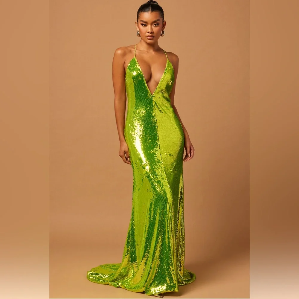 Long Sequin Dress - Picture 1 of 4